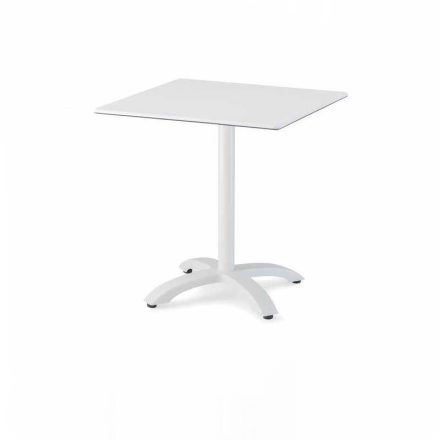 Alu/W Outdoor-Tischbein weiß