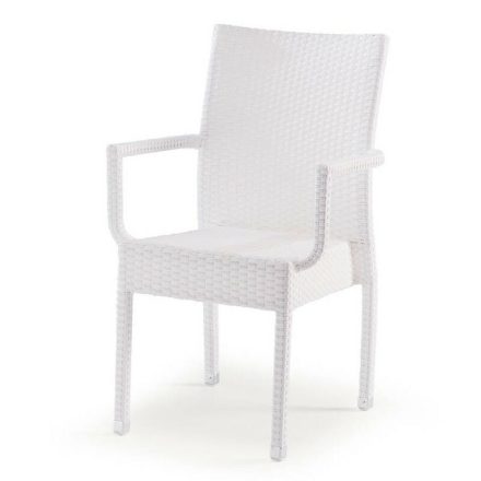 GS 917 Kunst-Rattan-Sessel in Weiß