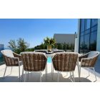 LO-A618F Garten-Rattan-Essgarnitur
