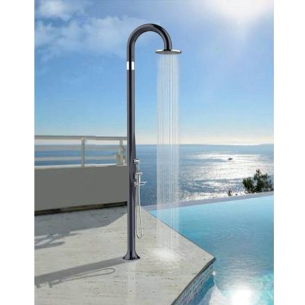 Funny Yin T345 - Topline gebogene Garten-Kalt-Warmwasserdusche mit großem Duschkopf - Handbrause