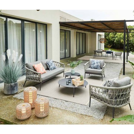 LO-T242 6-teilige Gartensitzgruppe grau