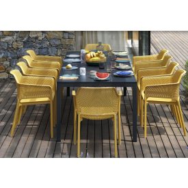   Nardi Net Stuhl - Rio ausziehbarer 280 cm Tisch für 10 Personen in verschiedenen Farben