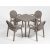 Nardi Palma Chair - Würfel 70x70 cm Tisch für 4 Personen in verschiedenen Farben