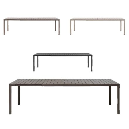 Nardi Tevere 211-275 cm ausziehbarer Gartentisch in verschiedenen Farben